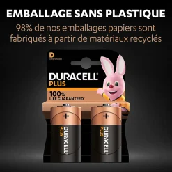 Pile alcaline D (LR20) Plus, lot de 2^Duracell