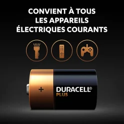 Pile alcaline D (LR20) Plus, lot de 2^Duracell