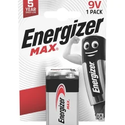 Pile Alcaline 6LR61 9V Max-Energizer New