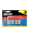 Pile alcaline MINI STILO LR03 AAA 1.5V - Blister de 8^Velamp