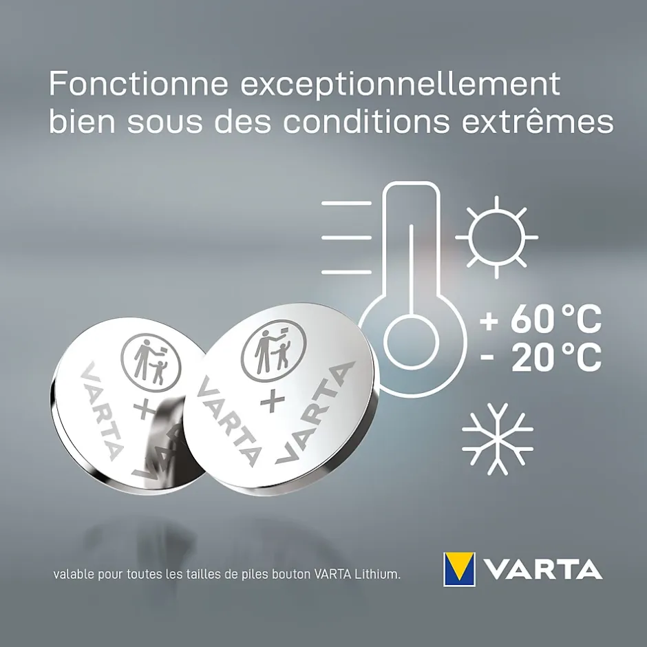 Pile au lithium CR2025 , lot de 5-Varta Hot