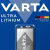 Pile au lithium 9V (PP3) , lot de 1-Varta Hot