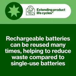 Pile rechargeable AA (LR6) 1300Mah, lot de 4^Duracell Best