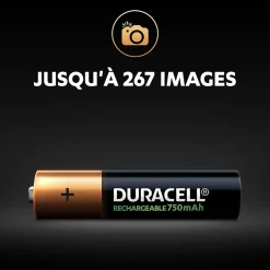 Pile rechargeable AAA (LR03) 750Mah, lot de 4^Duracell Outlet