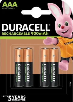 Pile rechargeable AAA (LR03) 900Mah, lot de 4-Duracell Best
