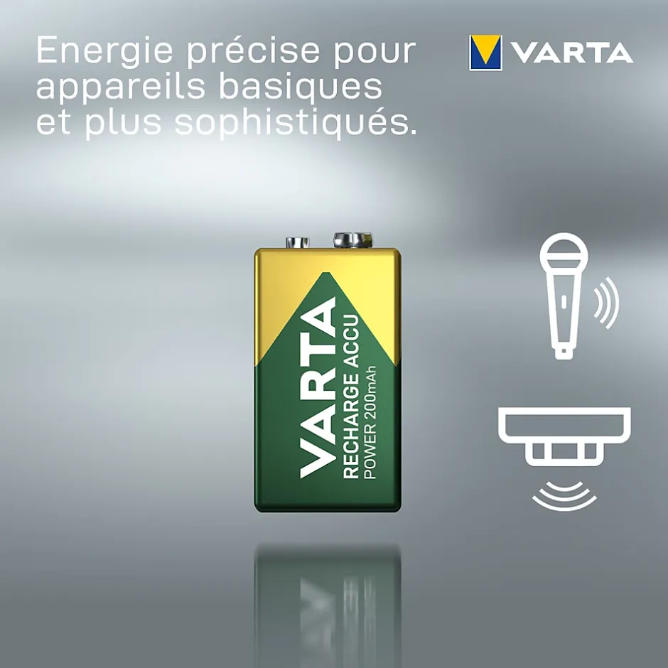 Pile rechargeable Ni-MH 9V (PP3)-Varta
