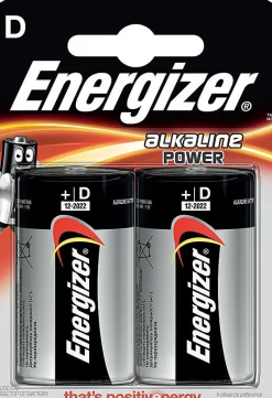 Piles Alcalines Energizer LR20 D 1.5V Lot de 2 pour Énergie Durable^Velamp Hot