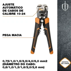 Pince à dénuder à cliquet pour câbles section 0,2 à 6 mm²^Magnusson Hot