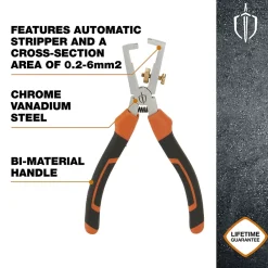 Pince à dénuder 160mm Noir et orange^Magnusson Discount