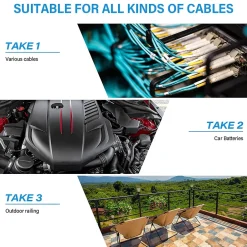 Pince à Sertir Hydraulique 10T avec 9 Matrices Hexagonales Course 12mm-Teeno Hot