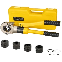 Pince à sertir multi-couches jaune 100kN pour raccords : TH16, 20, 26, 32-Teeno Discount