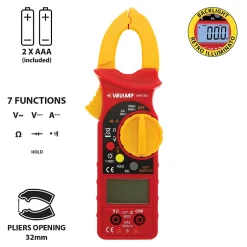 Pince ampèremétrique 7 fonctions. Ecran rétroéclairé^Velamp Discount