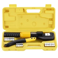 Pinces à Sertir Hydrauliques 10T avec 9 Matrices Hexagonales, Course de 12mm-Teeno Online