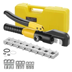 Pinces à Sertir Hydrauliques 10T avec 9 Matrices Hexagonales, Course de 12mm-Teeno Online