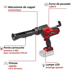 Pistolet à cartouche TE-SG 18/10 LI - SOLO 18V ( sans batterie)-Einhell Discount
