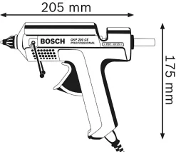 Pistolet à colle GKP 200 CE Professional - 0601950703, 500 W, câble amovible 3,5 m-Bosch Clearance
