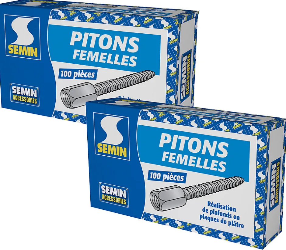 Pitons Femelles , Boite de 100 (lot de 2)^Semin Hot