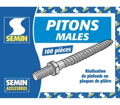 Pitons Mâles , Boite de 100 (lot de 2)-Semin New