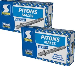 Pitons Mâles , Boite de 100 (lot de 2)-Semin New