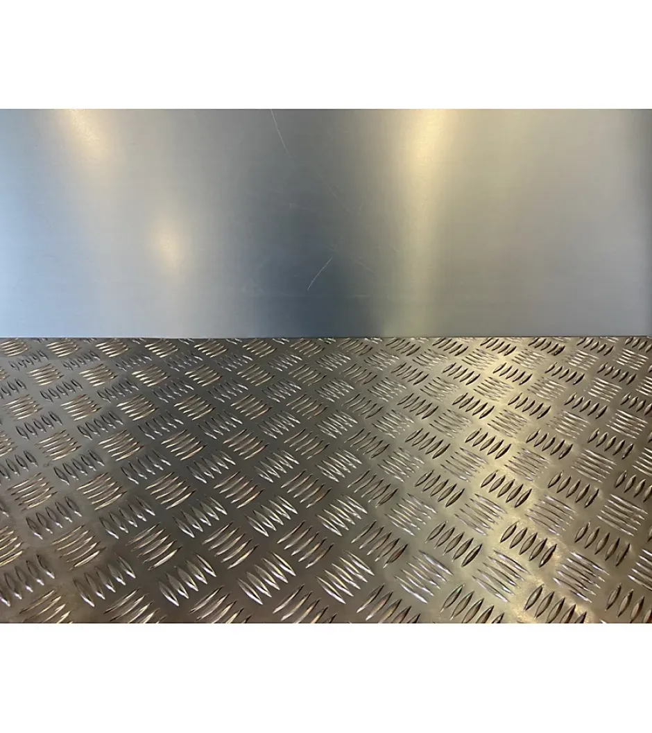 Plaque Aluminium Strié, ép. 2/3mm, Hauteur 15cm x Largeur 60cm-Alucouleur Clearance