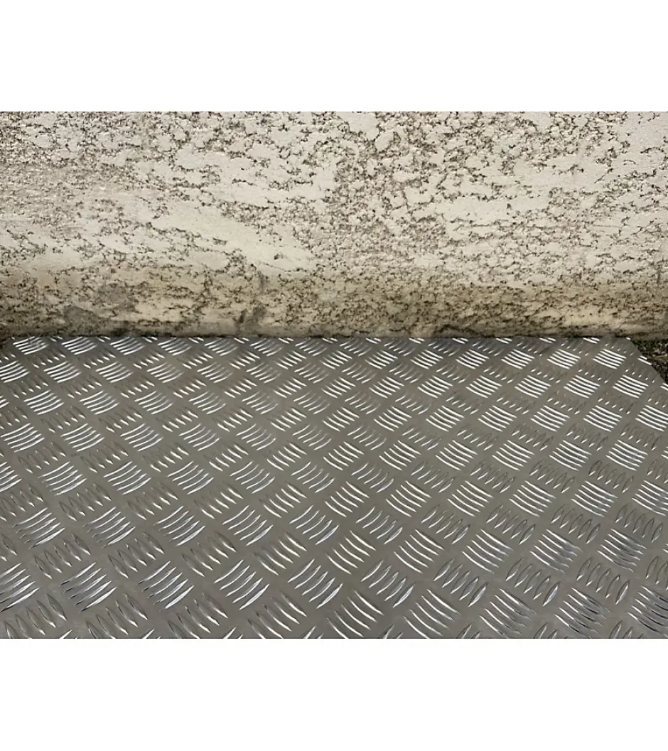 Plaque Aluminium Strié, ép. 2/3mm, Hauteur 55cm x Largeur 120cm-Alucouleur Outlet