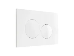 Plaque de commande pour WC avec double touche - Blanche - OPULUS^Vente-unique Sale
