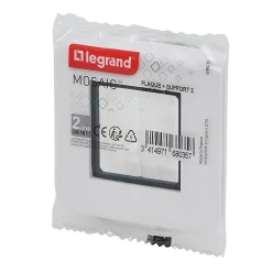 Plaque de finition 2 modules Mosaïc 0 994 72 coloris blanc l.82 x P.9 x H.82 mm^Legrand Clearance