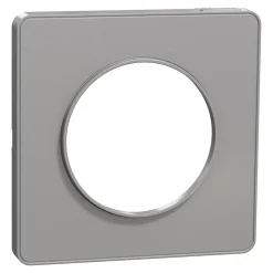 Plaque de finition 1 poste Odace Touch S530802 coloris aluminium l.85 x P.10 x H.85 mm^Schneider Electric Online