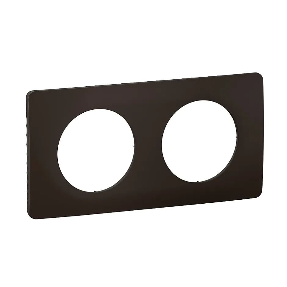 Plaque de finition 2 postes Céliane CP0122 coloris noir mat l.161 x P.9 x H.82 mm^Legrand