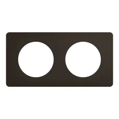Plaque de finition 2 postes Céliane CP0122 coloris noir mat l.161 x P.9 x H.82 mm^Legrand