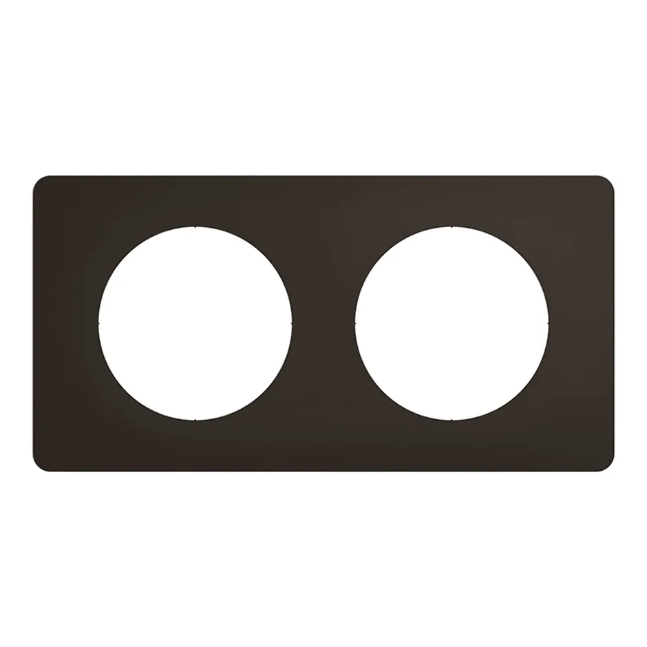 Plaque de finition 2 postes Céliane CP0122 coloris noir mat l.161 x P.9 x H.82 mm^Legrand