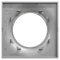 Plaque de finition 1 poste Odace Styl S520702E coloris aluminium l.85 x P.10 x H.85 mm-Schneider Electric Sale