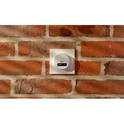 Plaque de finition 1 poste Odace Styl S520702E coloris aluminium l.85 x P.10 x H.85 mm-Schneider Electric Sale