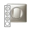 Plaque de finition 4 postes Céliane 0 689 04 coloris titane l.303 x P.8,5 x H.82 mm-Legrand Online