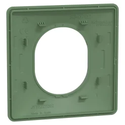 Plaque de finition 1 poste Ovalis S320702B coloris vert forêt l.87 x P.10 x H.87 mm^Schneider Electric Discount