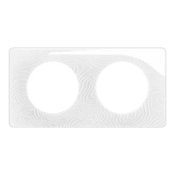 Plaque de finition 2 postes Céliane CP0622 coloris blanc relief l.161 x P.9 x H.82 mm-Legrand Hot