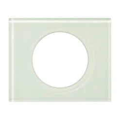 Plaque de finition 1 poste Céliane 0 693 11 coloris verre kaolin l.100 x P.8,5 x H.82 mm-Legrand