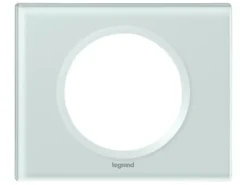 Plaque de finition 1 poste Céliane 0 693 11 coloris verre kaolin l.100 x P.8,5 x H.82 mm-Legrand