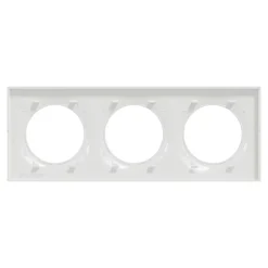 Plaque de finition 3 postes Odace Styl S520706 coloris blanc l.227 x P.10 x H.85 mm^Schneider Electric Outlet