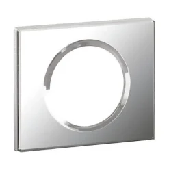 Plaque de finition 1 poste Céliane 0 691 21 coloris verre miroir l.100 x P.8,5 x H.82 mm-Legrand Discount