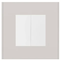 Plaque de finition 1 poste Unica Déco Essentielle NU600224 coloris gris clair l.88,6 x P.10,25 x H.85 mm-Schneider Electric