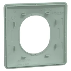 Plaque de finition 1 poste Ovalis S320702A coloris sauge l.87 x P.10 x H.87 mm^Schneider Electric Outlet