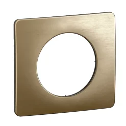 Plaque de finition 1 poste Céliane CP1621 coloris bronze satiné l.90 x P.9 x H.82 mm-Legrand Sale