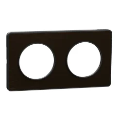 Plaque de finition 2 postes Odace Touch S540804L coloris bronze avec liseré anthracite l.156 x P.10 x H.85 mm^Schneider Electric New