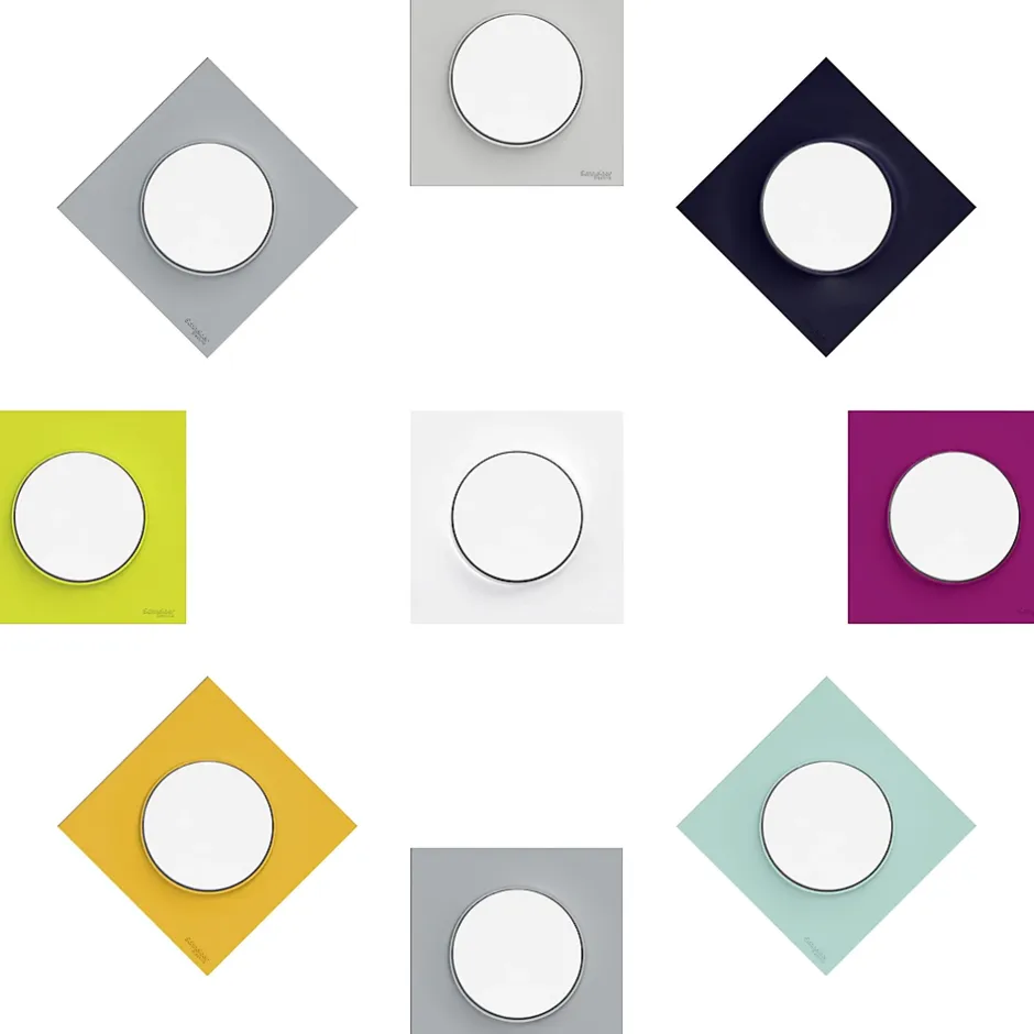 Plaque de finition 1 poste Odace Styl S540702 coloris anthracite l.85 x P.10 x H.85 mm^Schneider Electric New