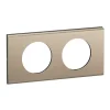 Plaque de finition 2 postes Céliane CP2102 coloris nickel satiné l.172 x P.9 x H.83 mm^Legrand Hot