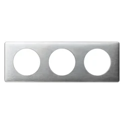Plaque de finition 3 postes Céliane 0 998 67 coloris aluminium l.232 x P.9 x H.82 mm^Legrand Outlet