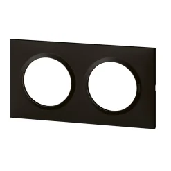 Plaque de finition 2 postes Dooxie 6 008 62 coloris noir velours l.158 x P.10 x H.87 mm-Legrand Hot