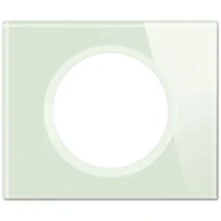 Plaque de finition 1 poste Céliane CP2001 coloris verre opale blanc l.101 x P.11 x H.84 mm^Legrand