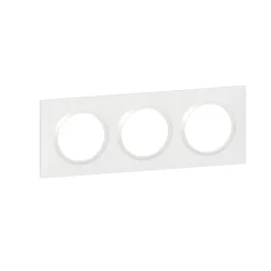 Plaque de finition 3 postes Dooxie 6 009 03 coloris blanc l.229 x P.10 x H.87 mm-Legrand New